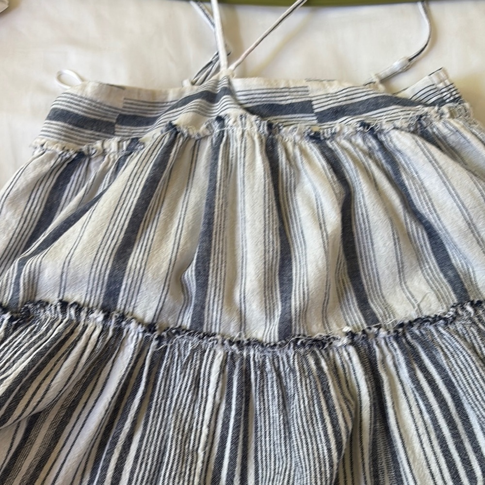 J. Crew Navy and White Striped Dress